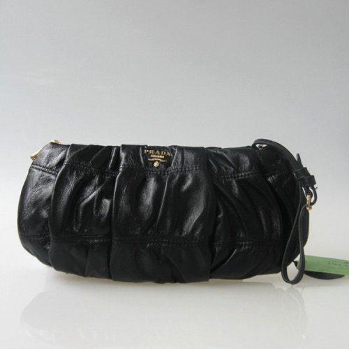 2014 Prada Gaufre Leather Evening Shoulder Bag BT0802 black for sale
